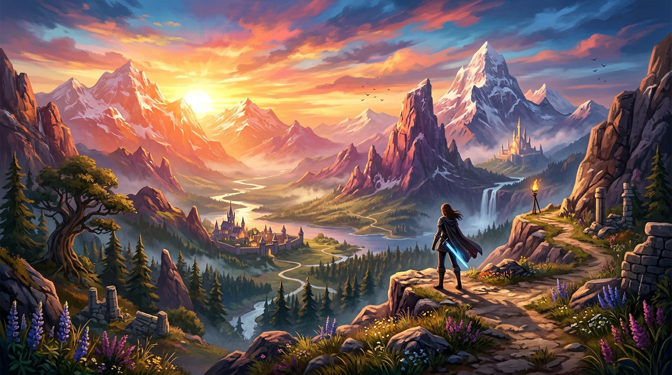 Palet Warna Harmonis dalam Desain Lingkungan Game Bergenre Open-World